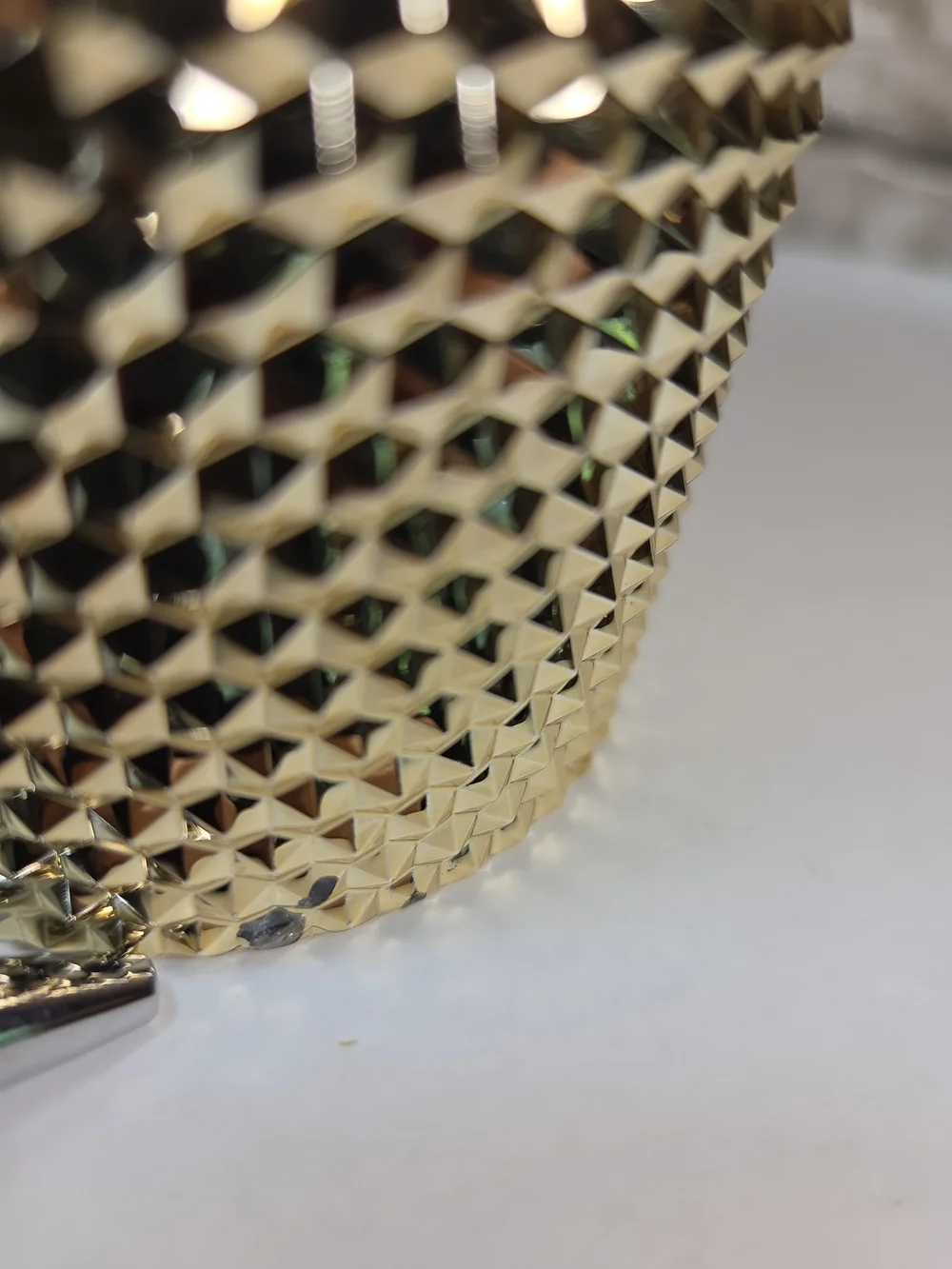 New Starbucks Metallic Gold Studded Tumbler with Straw